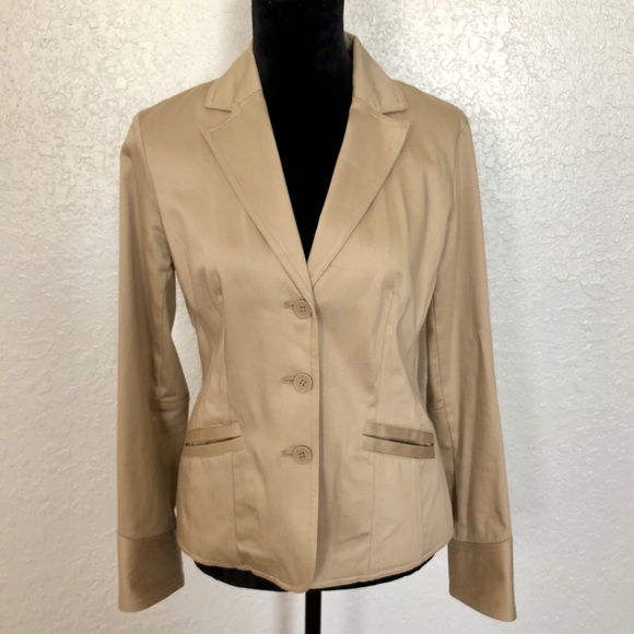 New York & Company Khaki Blazer - Size 4 - Picture 1 of 4
